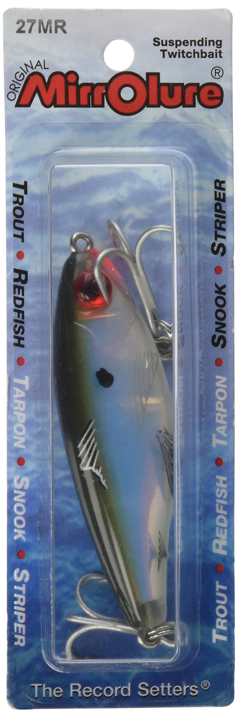Mirrolure 27MR-18 Mirrodine XL Susp Twitchbait Green Bk/White/Silver 3 1/8in 9/16oz - Image 5