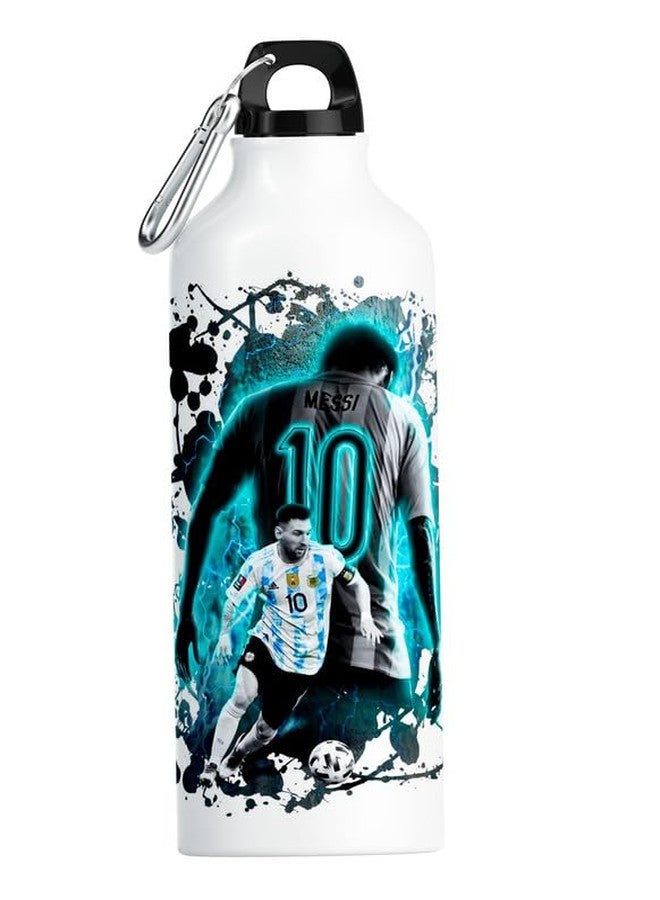 PrintWala Lionel Messi 600ml Aluminum Water Bottle – Durable, Lightweight, Ideal for Sports & Gym - Image 1