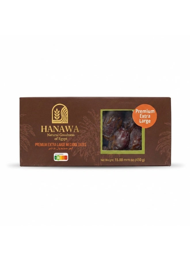 HANAWA Premium SUPER JUMBOO Egyptian Medjool Dates 450g | Natural Luxury Dates | Vegan | No Added Sugar - Image 1