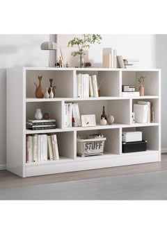 HAOWINS-PAN Wood Modern Cube Bookcase with Closed Back and Multiple Shelves Floor Storage Cabinet for Home Office Study Room Library  - Image 1