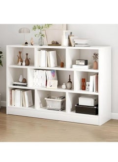 HAOWINS-PAN Wood Modern Cube Bookcase with Closed Back and Multiple Shelves Floor Storage Cabinet for Home Office Study Room Library  - Image 2