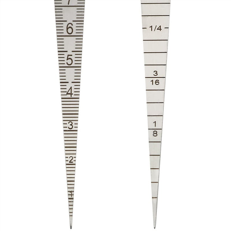 klarako 1-15mm Stainless Taper Welding Gauge Test Ulnar Welder Inspection Taper Gauge 1-15mm Feeler Gauge Metric and Imperial Welding Taper Gauge Stainless Steel - Image 4