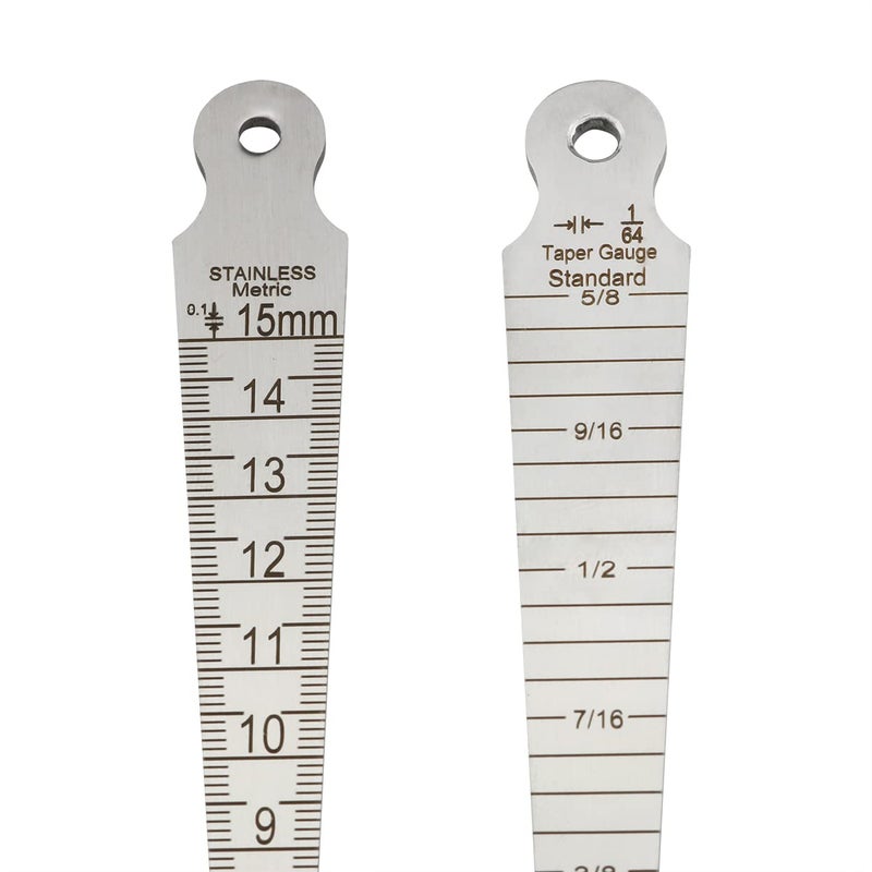 klarako 1-15mm Stainless Taper Welding Gauge Test Ulnar Welder Inspection Taper Gauge 1-15mm Feeler Gauge Metric and Imperial Welding Taper Gauge Stainless Steel - Image 3