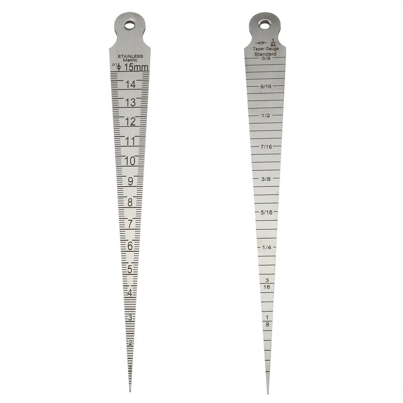 klarako 1-15mm Stainless Taper Welding Gauge Test Ulnar Welder Inspection Taper Gauge 1-15mm Feeler Gauge Metric and Imperial Welding Taper Gauge Stainless Steel - Image 2