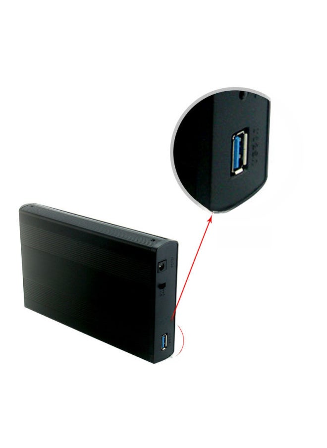 Generic 3.5 Inch SATA Serial Port To USB3.0 Desktop External Aluminum Alloy Mobile Hard Disk Box-Color:U35E3.0 Black European Gauge  - Image 4