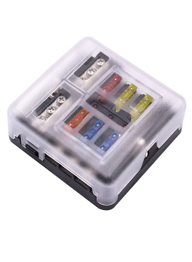 NIBEMINENT 6-Way Fuse Box With Warning LED Light Kit Multicolour - Image 1