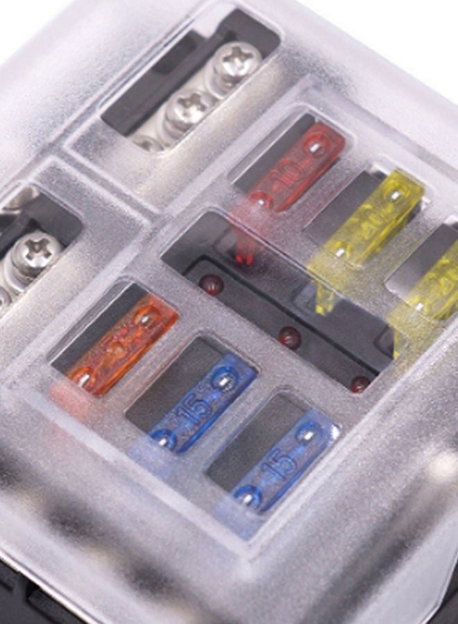 NIBEMINENT 6-Way Fuse Box With Warning LED Light Kit Multicolour - Image 2