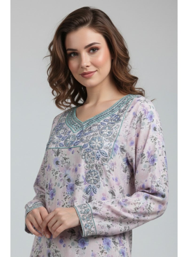 HANA & SARA Comfy & stylish long arabic kaftan jalabiya dress for women - Image 3