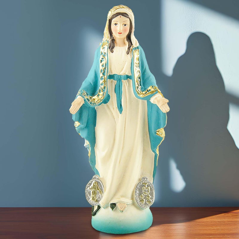 PlentifulHome Our Lady of The Immaculate Conception Resin Statue  484 Virgin Mary Figurine Catholic Decorative Sculpture HandPainted Ideal for Altars and Religious Gifts