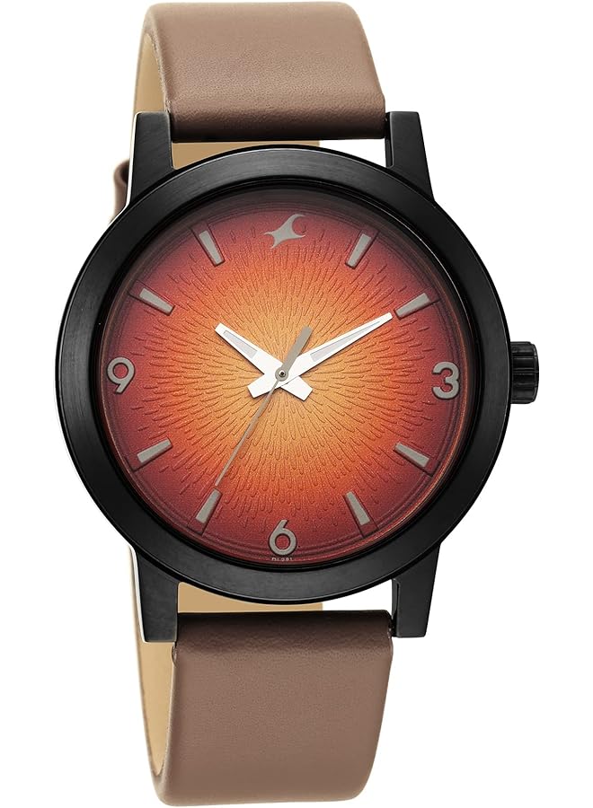 فاستراك ساعة رجالية أنالوج بمينا وسوار برتقالي 3245Nl02 - Image 5