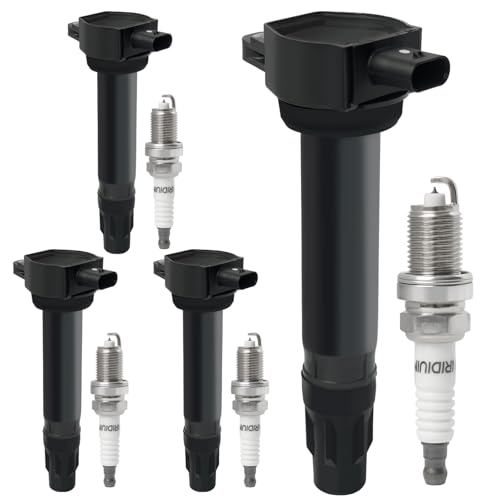 BELKEBIR Set of 4 Ignition Coil Packs & Iridium Spark Plugs Compatible with 2007-2017 Jeep Compass Patriot 2.0L 2.4L, Chrysler 200 Sebring 2.4L, Dodge Avenger Journey Caliber 1.8L 2.0L 2.4L Replace UF557 C1587 - Image 1