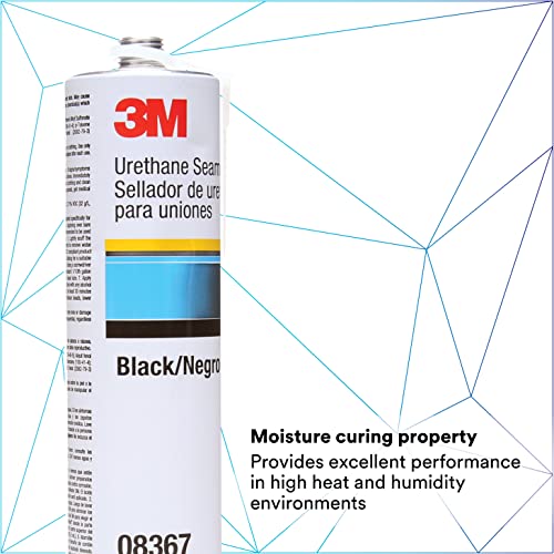 3M Urethane Seam Sealer, 08367, Black Color, High Solids, Permanently Flexible, 310 mL/10.5 fl oz Cartridge - Image 3
