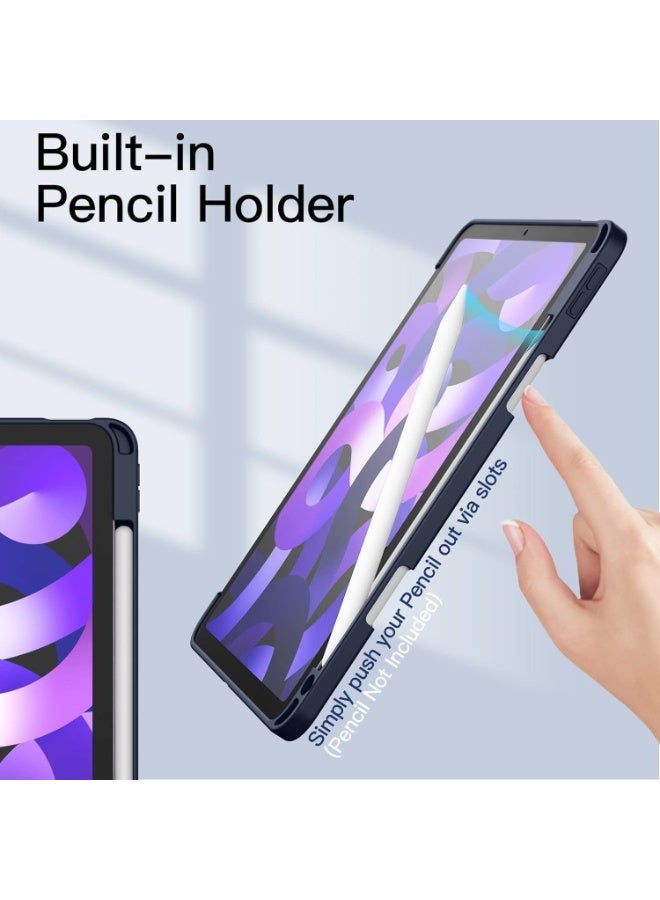 Case for iPad 10th Generation 2022 10.9 Inch with Pen Holder, Shockproof Smart Case Cover with Transparent Back Shell Protective Case Compatible with iPad 10th Gen (Dark Blue) - Image 5