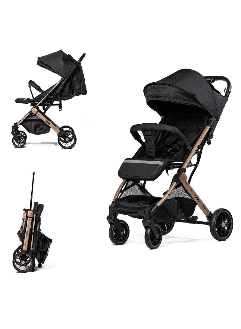 Kidilo Luxury Baby Stroller | Lightweight, Portable Design | Four-Wheel Stroller for Newborns and Infants - Image 2