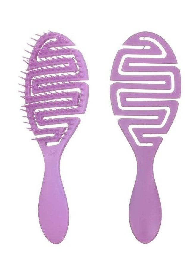 Scalp Massaging Detangling Hair Brush with Flexible Segmented Vented Design for Straight Wavy and Curly Hair, 1 Piece, Random Color - Image 1