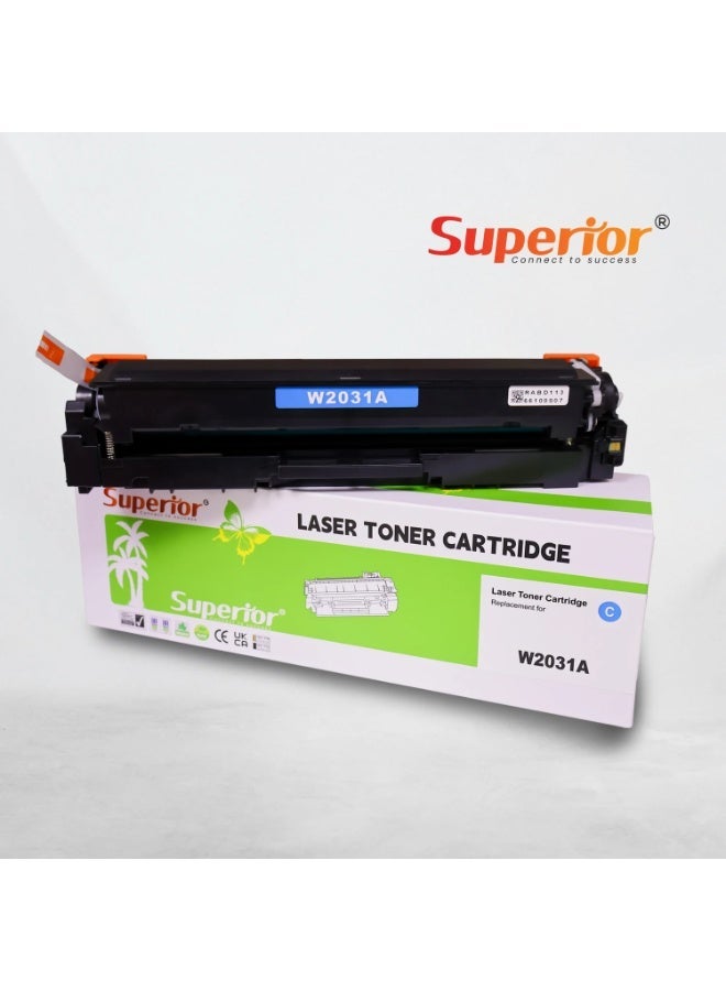 SOS Superior Superior CF415C / W2031A Cyan Compatible Toner Cartridge - Image 1