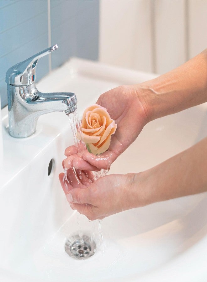 Ideal Swan Rose Bath Soap - Flower Floral Scented Rose Soap Petals in Flower Box, Transparent Window for Women Plant Essential Oil Set for Birthday Valentine’s Christmas （Orange） - Image 3