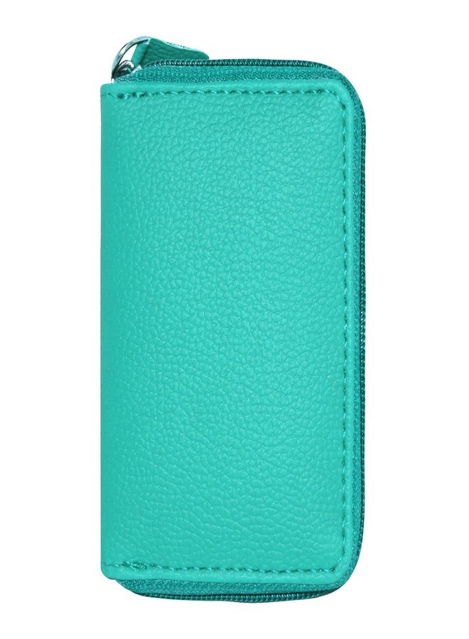 GREEN DRAGONFLY PU Leaher Business Visiting Credit Debit Card Holder Wallet for Men & Women(NMB/202306516-Teal) - Image 2