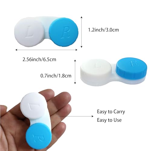 Erewa 12 Pack Contact lens case Contact Lens Holder Box Soak Storage Kit(Assorted Color) - Image 2