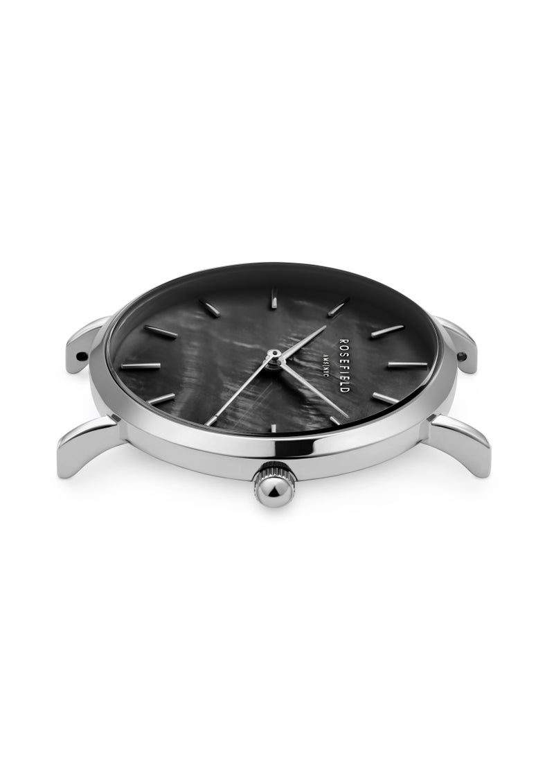 RoseField Rosefield Upper East Side Black MOP Steel Silver Women Watch - UBSSS-U36  - Image 2