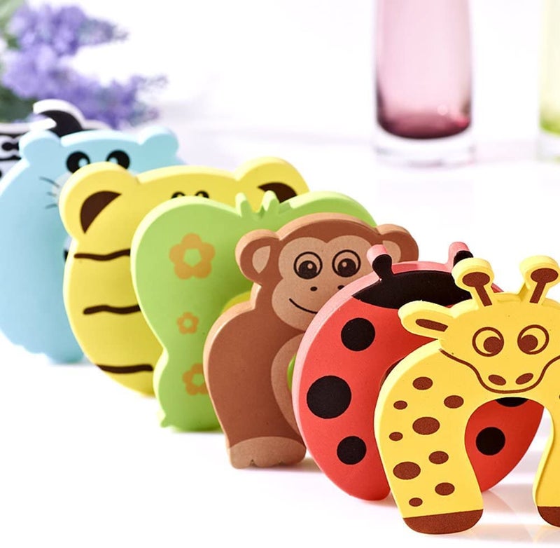 SIYANSHU Cartoon Animal Door Stopper Cushion Decorative Holder Lock Safety Cute Pattern Guard Finger Protection for Children Kids and Baby (Random, Pack of 7). - Image 2