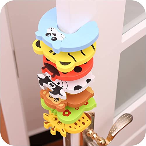 SIYANSHU Cartoon Animal Door Stopper Cushion Decorative Holder Lock Safety Cute Pattern Guard Finger Protection for Children Kids and Baby (Random, Pack of 7). - Image 1