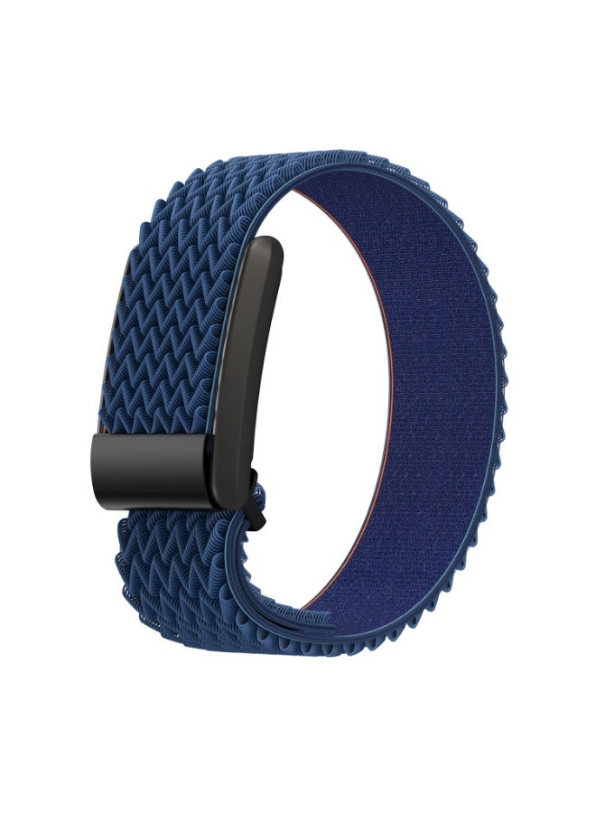 TraMx Elastic Fiber Nylon Replacement Band Compatible with Whoop 4.0 Wearable Health, Fitness & Activity Tracker Stylish, Comfortable & Breathable and Adjustable Wristband Replacement Strap Easy to Use and Perfect for Every Occasion Blue - Image 1