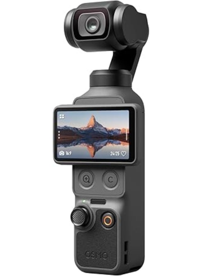 أوسمو Osmo Pocket 4 Essential Combo, Pocket Gimbal Vlog Camera, 1″ CMOS & 4K/240fps, 3‑Axis Stabilization, 2× Lossless Zoom, 14‑Stop Dynamic Range, 107GB Built‑In Storage, Handle With 1/4″ Thread - Image 1