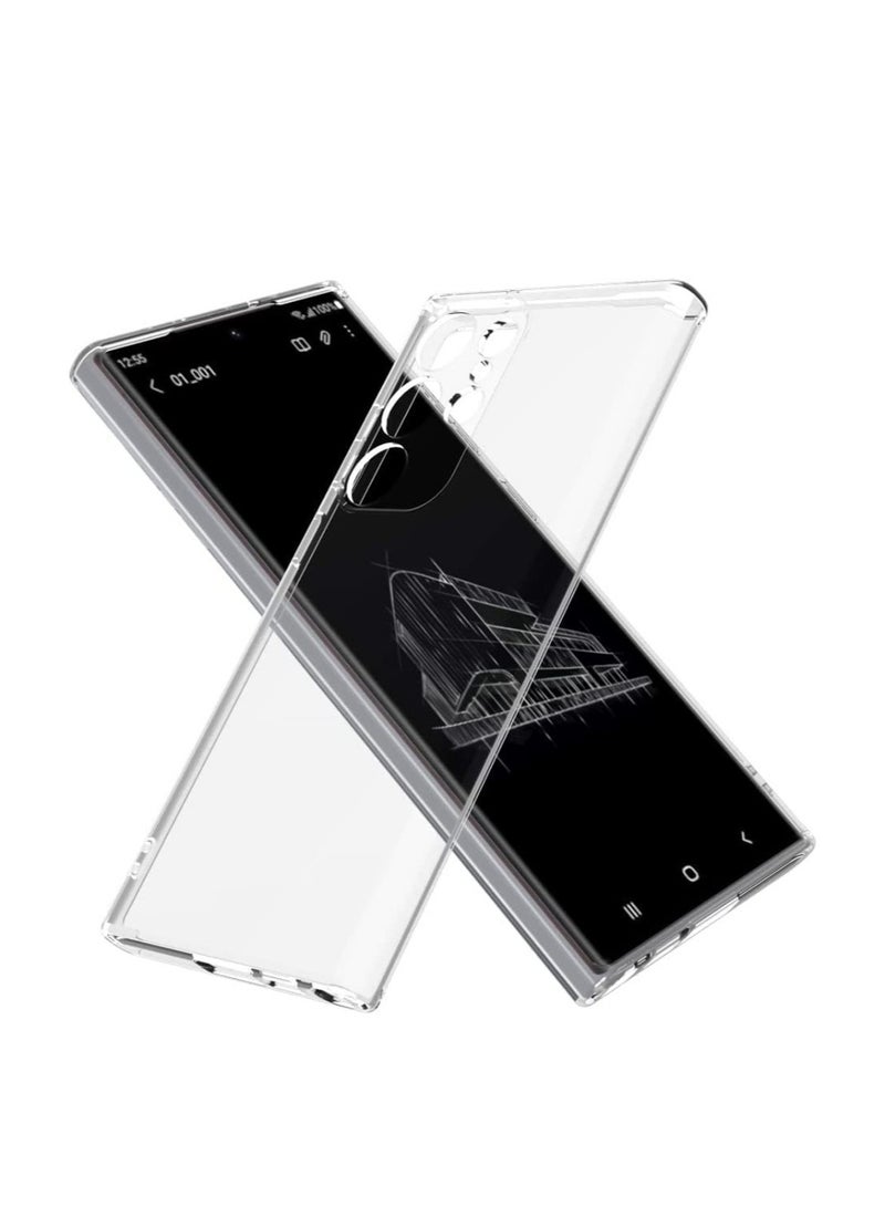 Techie Samsung Galaxy S23 Ultra TPU soft corner ultra slim clear case Shockproof anti fingerprint transparent protective back cover - Image 2