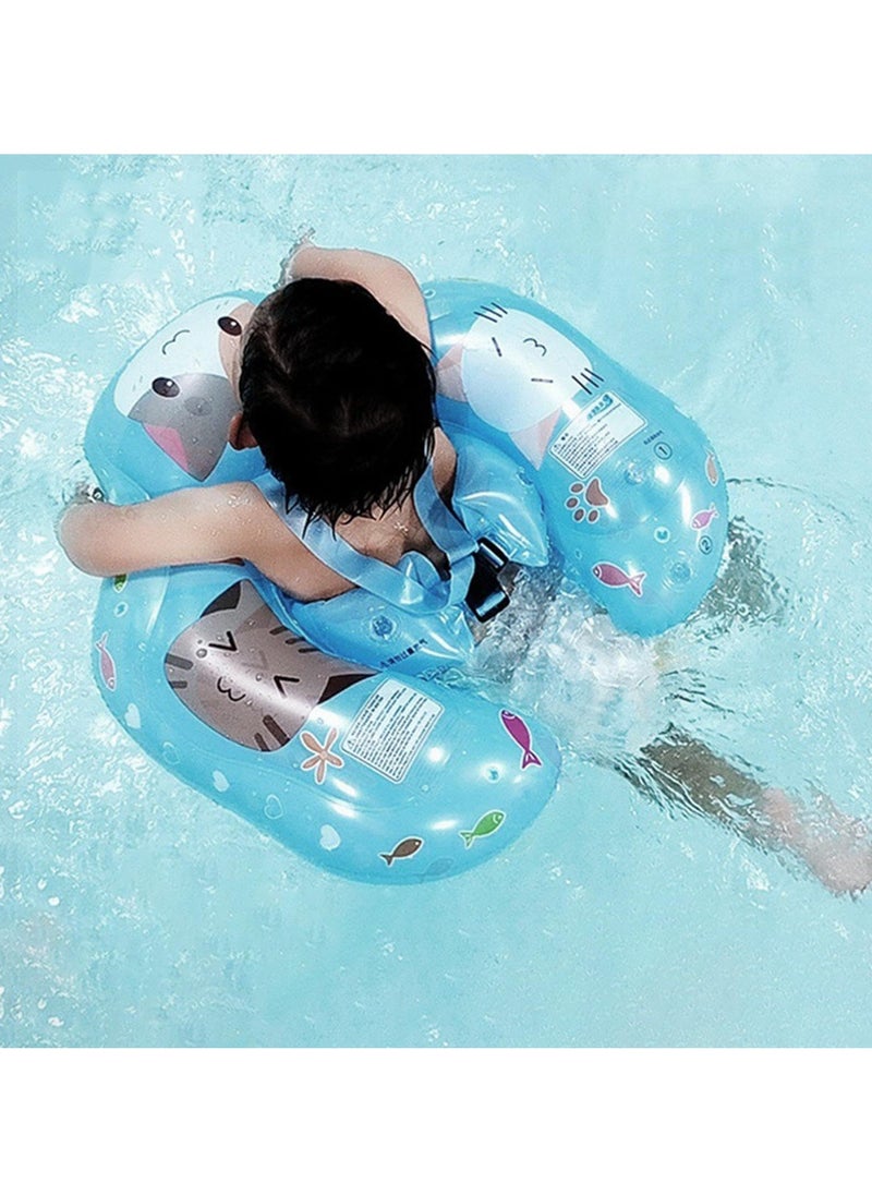 KYD - Baby Swimming Float Kids Inflatable Swim Ring with Safe Bottom Support Swimming Pool Accessories Swim Buoy Floats for Safer Swims - Image 1