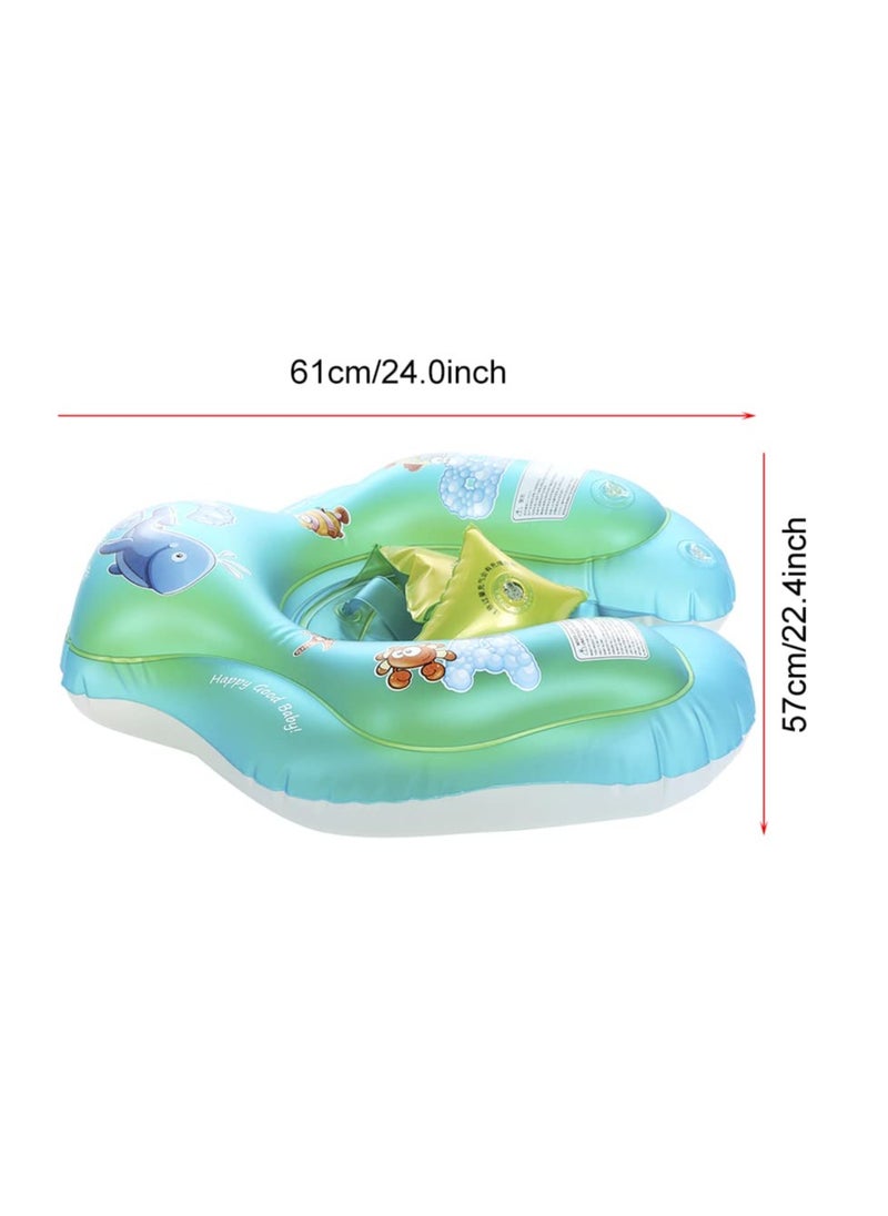 KYD - Baby Swimming Float Kids Inflatable Swim Ring with Safe Bottom Support Swimming Pool Accessories Swim Buoy Floats for Safer Swims - Image 1