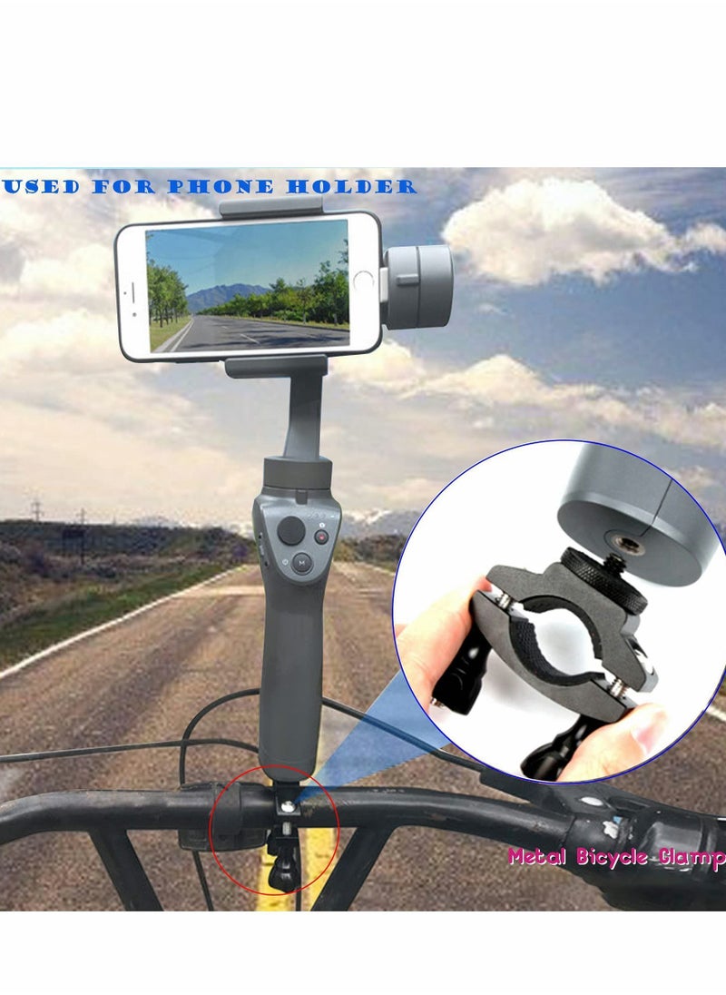 Y&D - Bike Camera Mount, Bicycle/Motorcycle Bracket with 1/4 Screw Adapter for OSMO Action, Gopro 7 6 5 4, SJCAM, XiaoYi Action Cameras, Handlebars Diameter of 1.3 3.2cm - Image 1