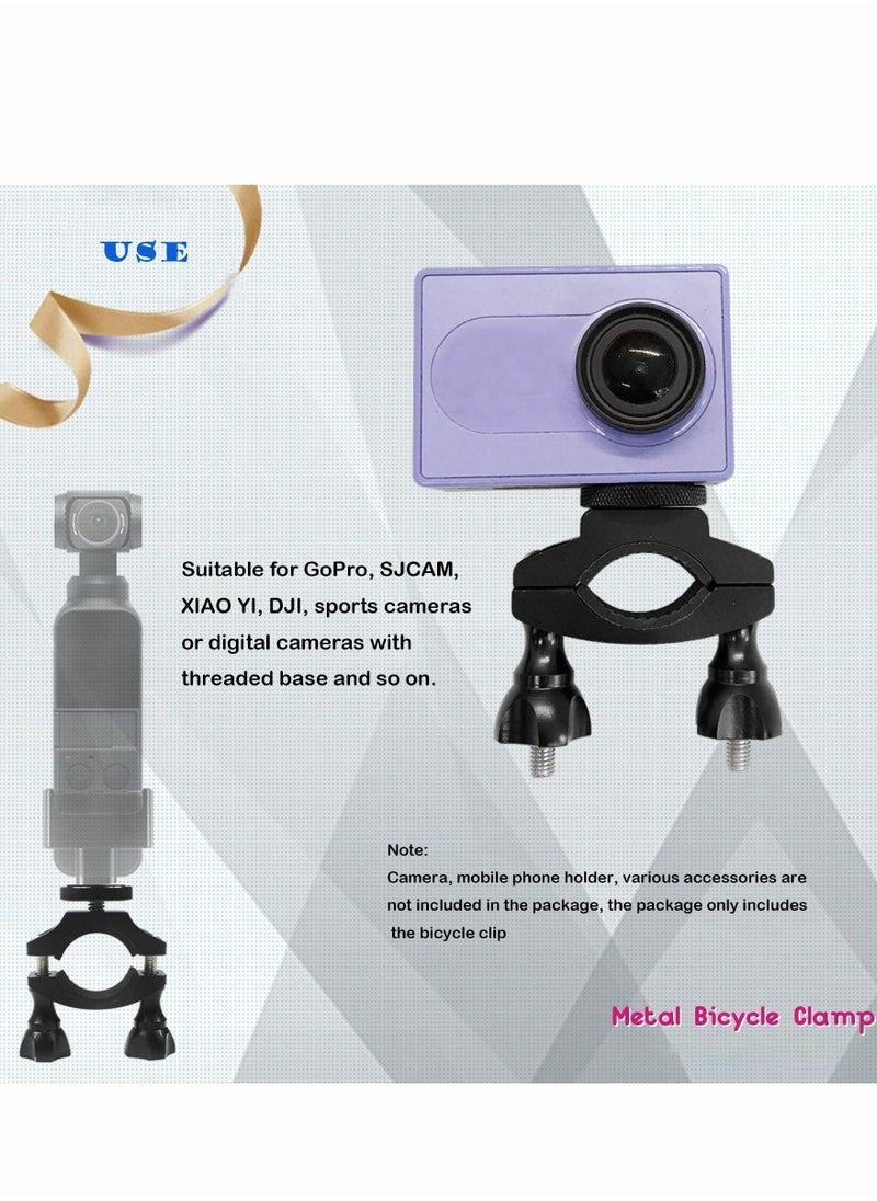Y&D - Bike Camera Mount, Bicycle/Motorcycle Bracket with 1/4 Screw Adapter for OSMO Action, Gopro 7 6 5 4, SJCAM, XiaoYi Action Cameras, Handlebars Diameter of 1.3 3.2cm - Image 1