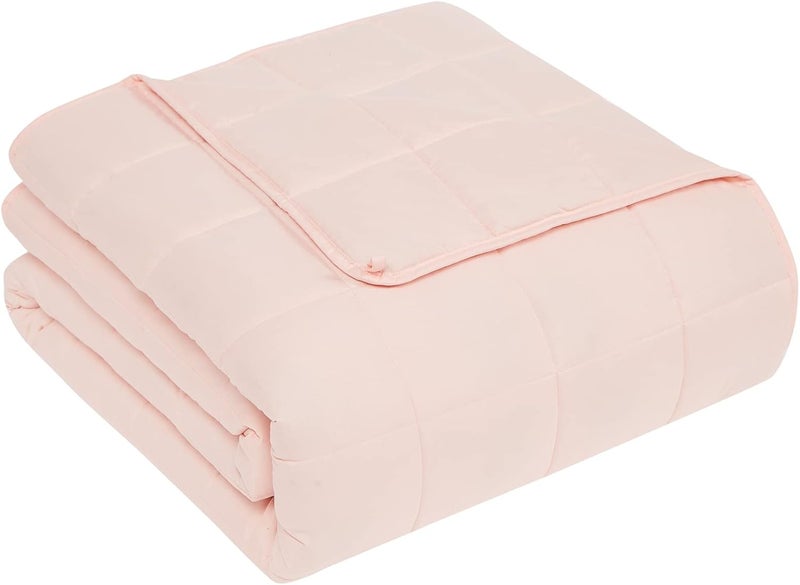 CuteKing Weighted Blanket for Adults(12lbs, 48"x72", Pink) Heavy Blanket for 110-130lbs, Weighted Blanket for Cooling & Heating with Premium Glass Beads, Soft Thick Blanket for Adult All-Season - Image 1
