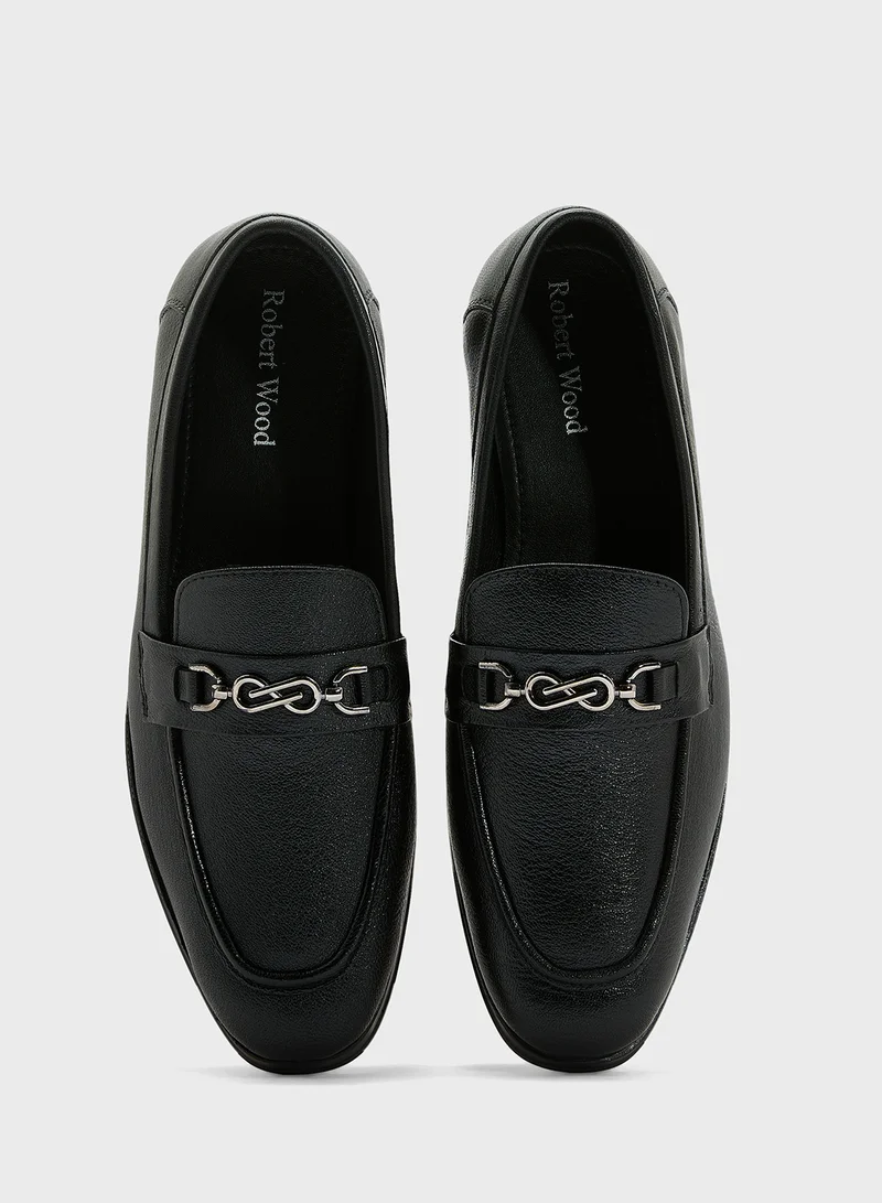 Robert Wood Genuine Leather Formal Slip Ons