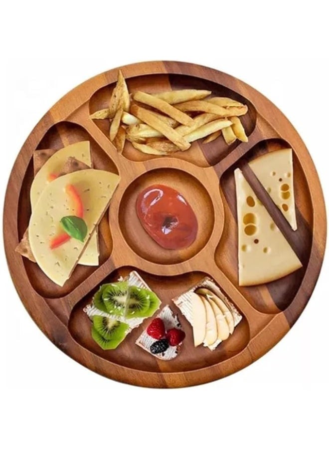 طبق سناكس خشب سرسوع/HyahWood لوحة خشبية مقسمة - Image 5