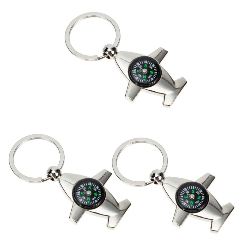 Lightweight Casual Style Compass Keychain 8X3X3CM Key Pendant Decoration Gift for Friends - Image 2