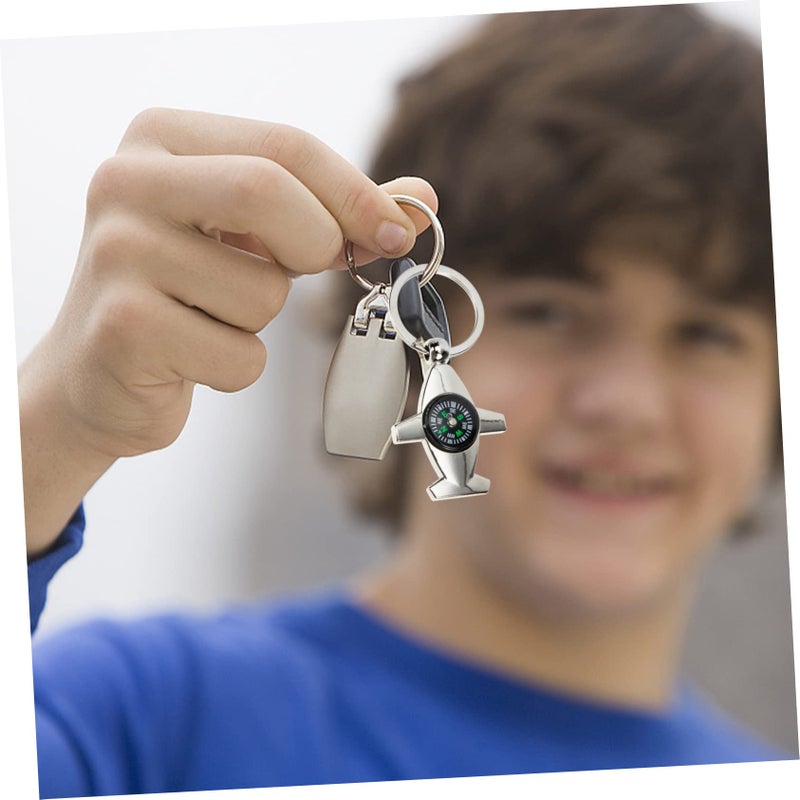 Lightweight Casual Style Compass Keychain 8X3X3CM Key Pendant Decoration Gift for Friends - Image 3