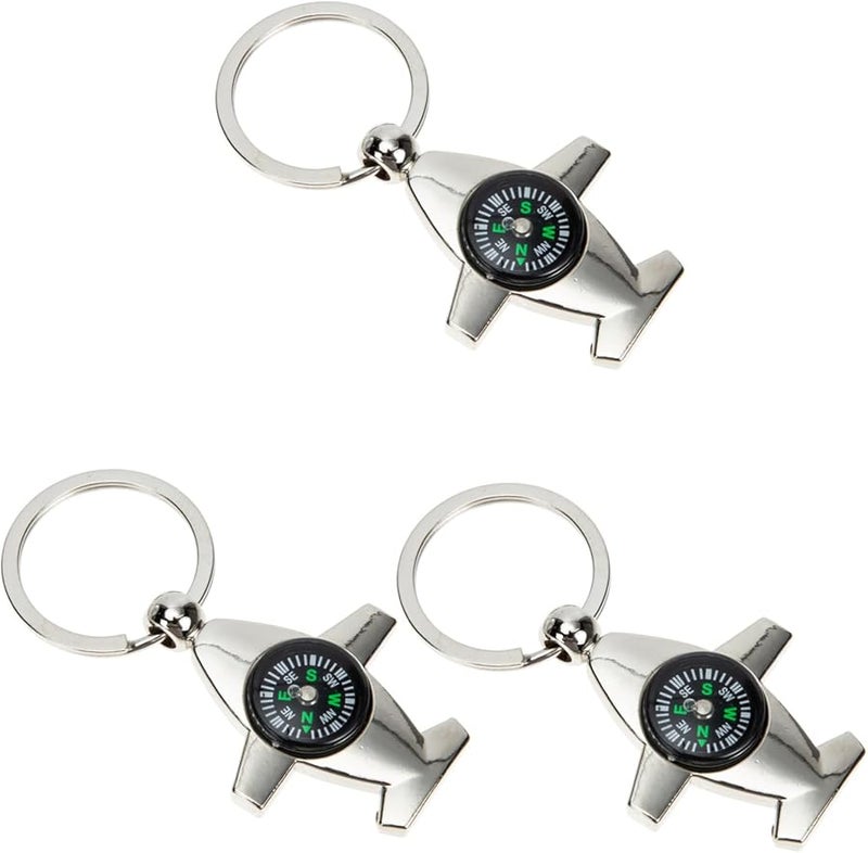 Lightweight Casual Style Compass Keychain 8X3X3CM Key Pendant Decoration Gift for Friends - Image 1