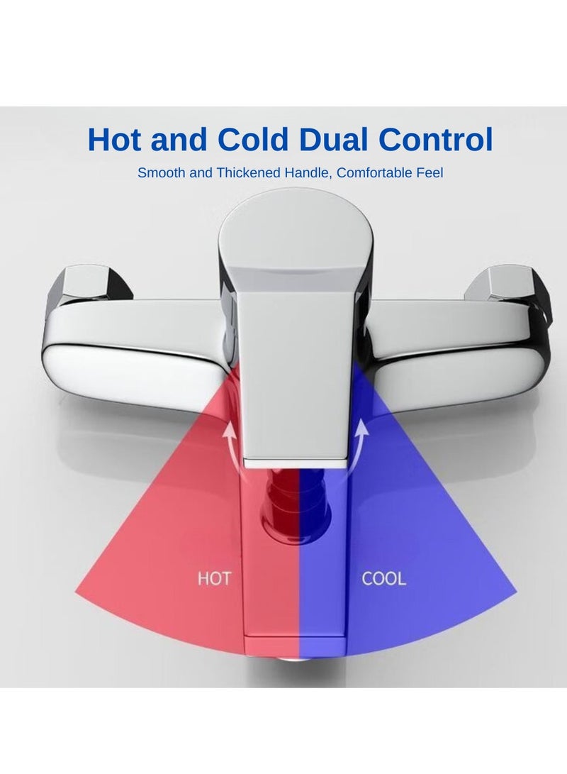 McDou Shower Faucet, Bathroom Bathtub Faucet, Mixer Faucet, Bathtub Shower Valve, Wall-Mounted, Household Water Outlet Hot and Cold Water Faucet - Image 4