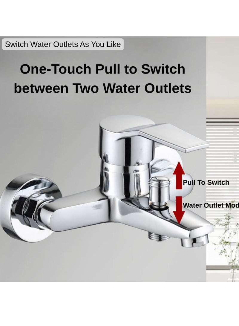 McDou Shower Faucet, Bathroom Bathtub Faucet, Mixer Faucet, Bathtub Shower Valve, Wall-Mounted, Household Water Outlet Hot and Cold Water Faucet - Image 5