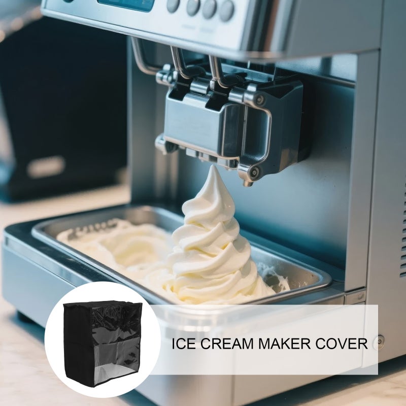 Transparent Pvc Cover For Ice Cream Machines With Visible Window And Storage Pocket Reusable Kitchen Appliance Protector For Countertop Ice Makers - Image 3
