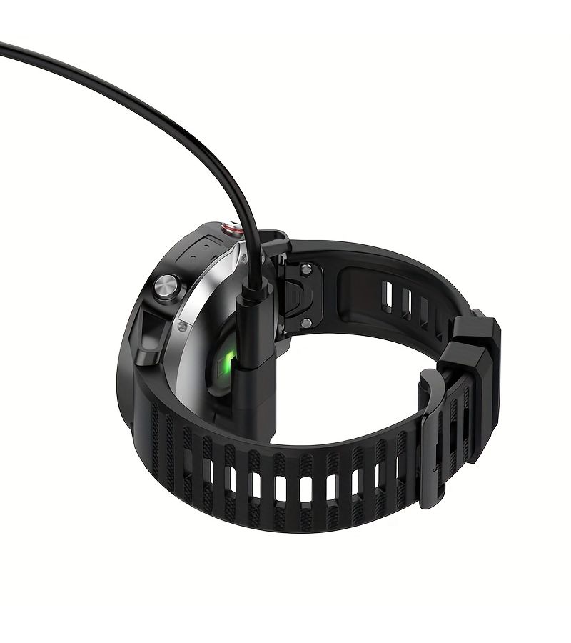 Black Flat Shape Type C Fast Charging Wire Forerunner Fenix Venu Compatible - Image 4