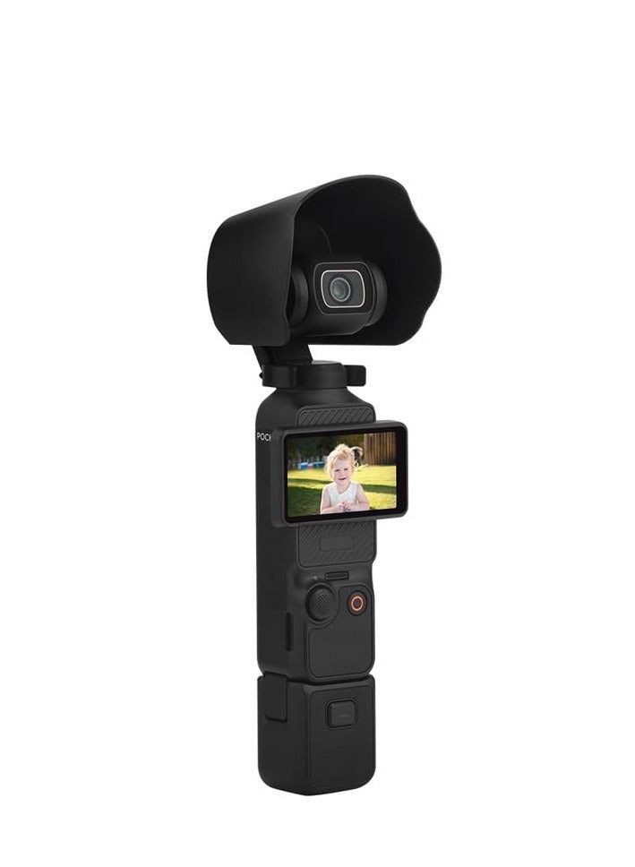 SYOSI Lens Hood Sunshade Cover for DJI OSMO Pocket 3 Anti-Glare Protective Cover Hard Plastic Lens Hood for DJI Osmo Pocket 3 Gimbal Guard Lens Shield Cap Camera Accessories - Image 1