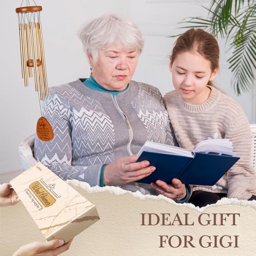 Leebbsin Gifts for Gigi Gigi Wind Chime Mothers Day Best Gifts for Gigi Birthday Gift from Grandchildren Gift Ideas for Mothers Day Thanksgiving Christmas - Image 3