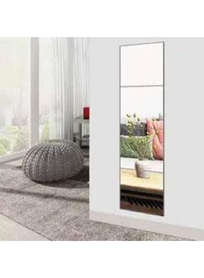 Self-Adhesive Full-Length Mirror Sticker, Heavy-Duty Acrylic Wall Mirror Decor for Bedroom, Bathroom, Living Room and Home Decoration - Image 4