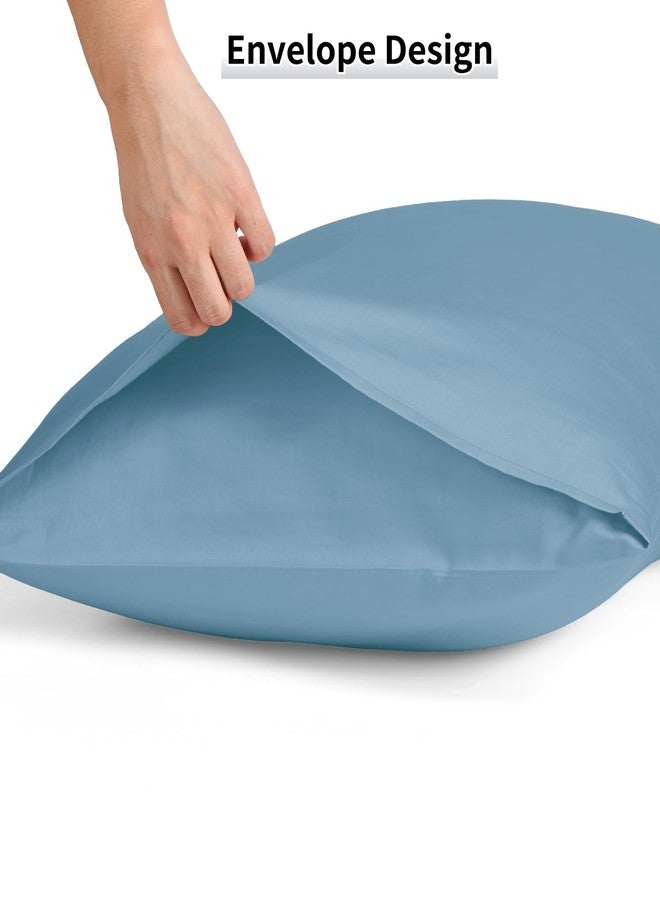 Warmstar Cotton Pillow Cases Standard Size Set of 2, 600 Thread Count Pillowcases 20x26 Inches, Soft Long Staple Cotton Pillowcases Breathable with Envelope Closure,Placid Blue - Image 5