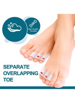 10 Pack Pinky Toe Separator and Protectors, Triple Gel Toe Separators for Overlapping Toe, Curled Pinky Toes Separate and Protect