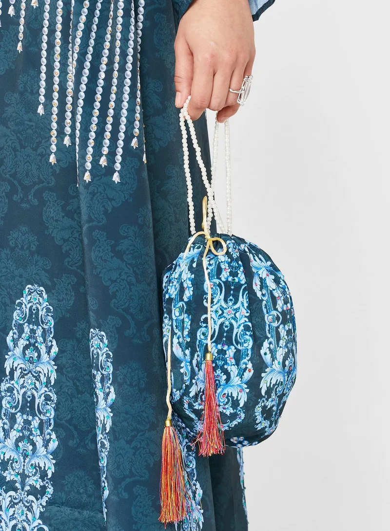 ARABIAN CLOSET Printed Jalabiya With Pouch