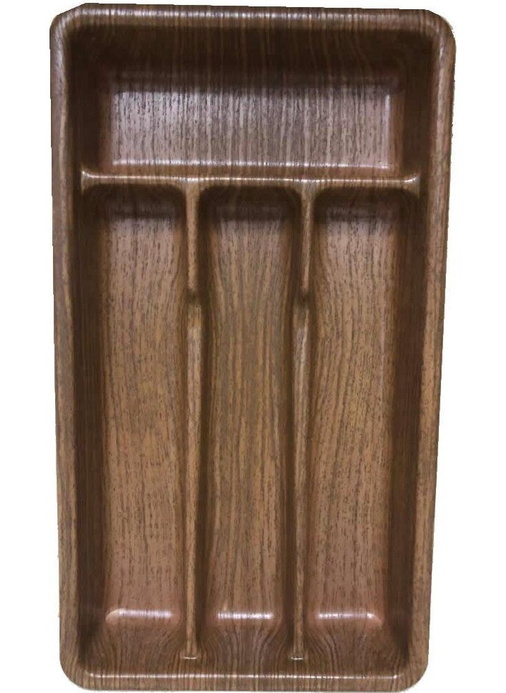 Alberlo 4 Compartment Cutlery Tray Wood Look  - Image 1
